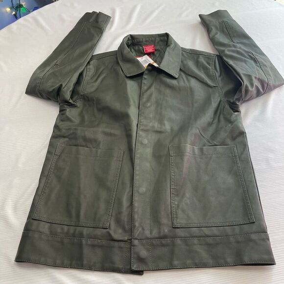 NWT Ring Of Fire Faux Leather Dark Green Jacket Size Small New - Picture 4 of 7